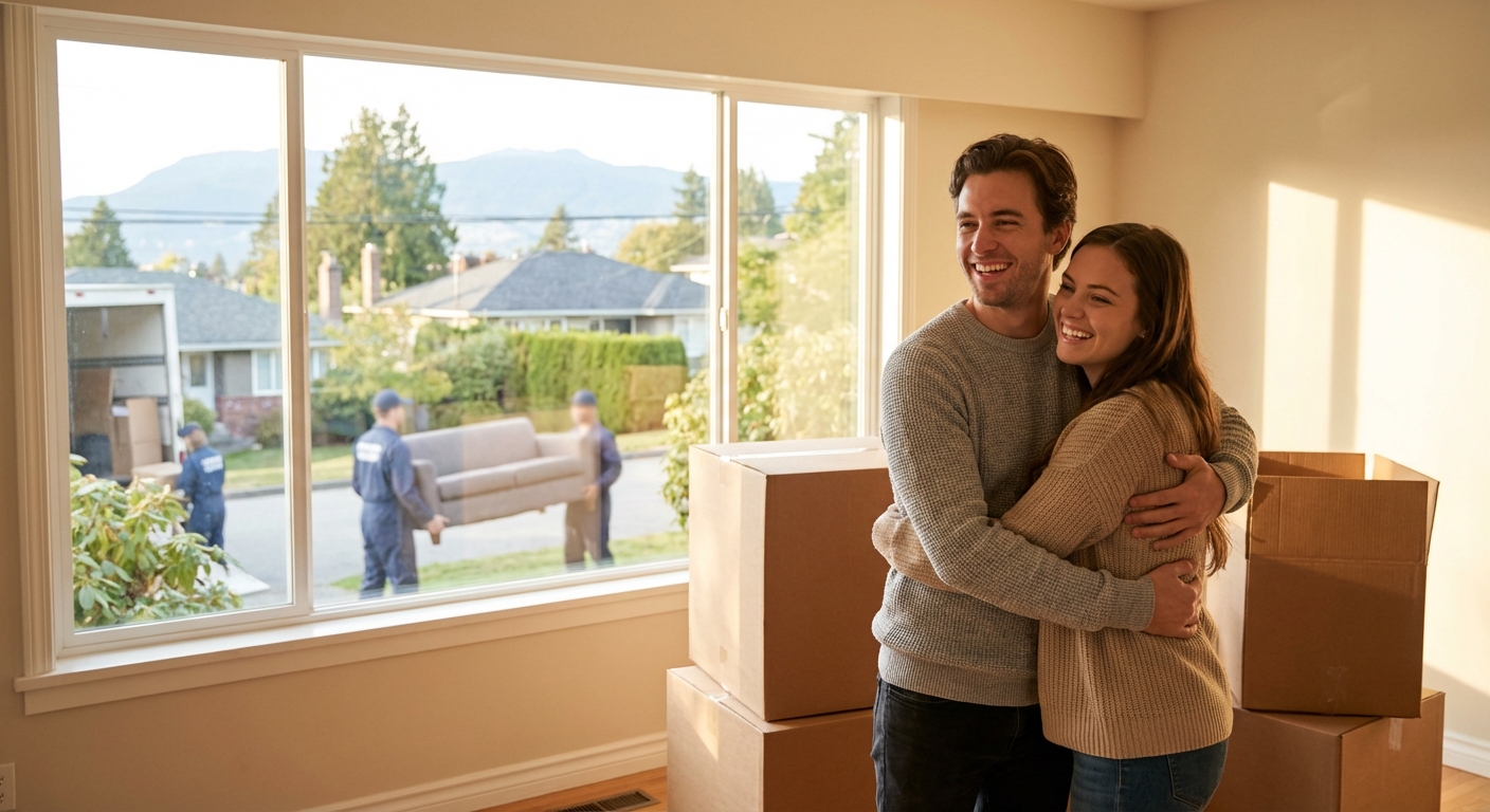 Happy customers after their move with Feroz Movers BC